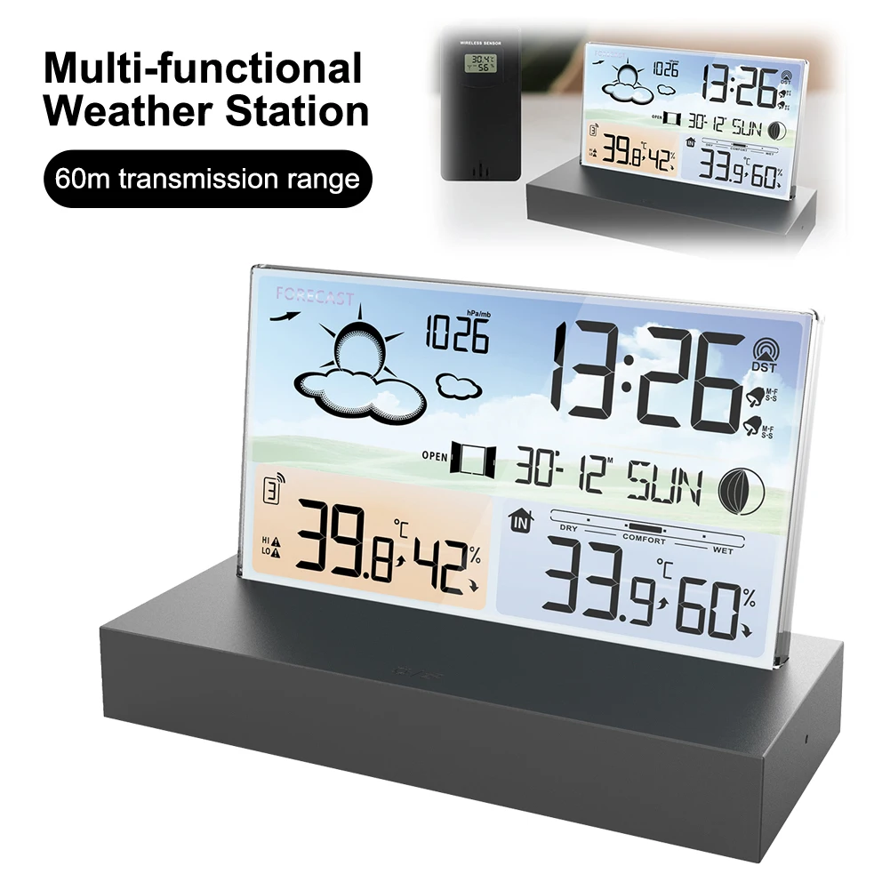 Home Thermometer Digital Clock Temperature And Humidity Monitor Weather Station With Weather Forecast With 1 Sensor
Home Thermometer Digital Clock Temperature And Humidity Monitor Weather Station With Weather Forecast With 1 Sensor