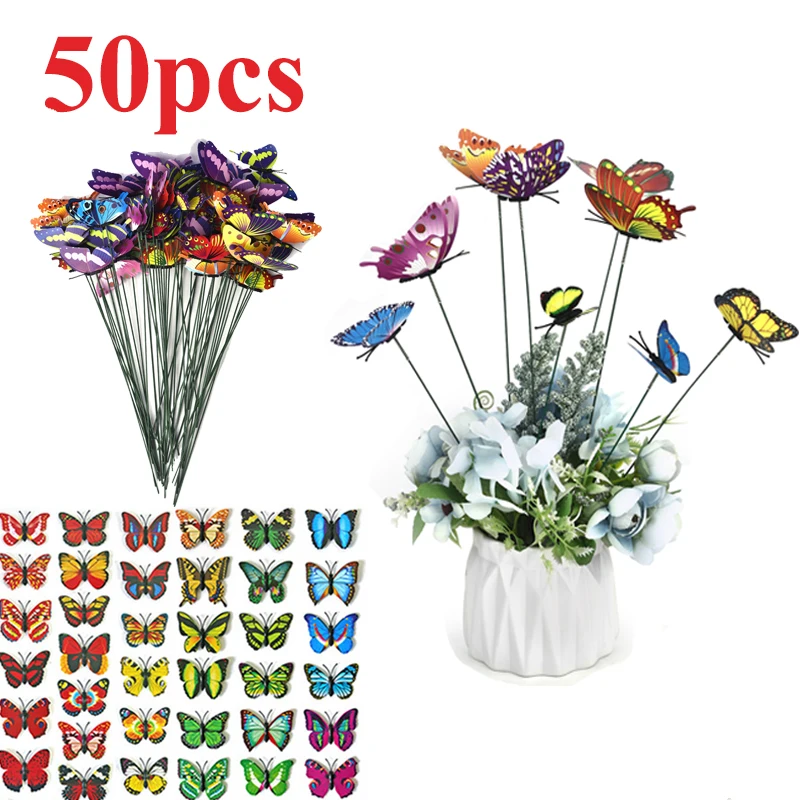 50pcs/Bunch Butterflies Garden Yard Planter Colorful Whimsical Butterfly Stakes Decoracion Outdoor Decor Gardening Decoration
50pcs/Bunch Butterflies Garden Yard Planter Colorful Whimsical Butterfly Stakes Decoracion Outdoor Decor Gardening Decoration