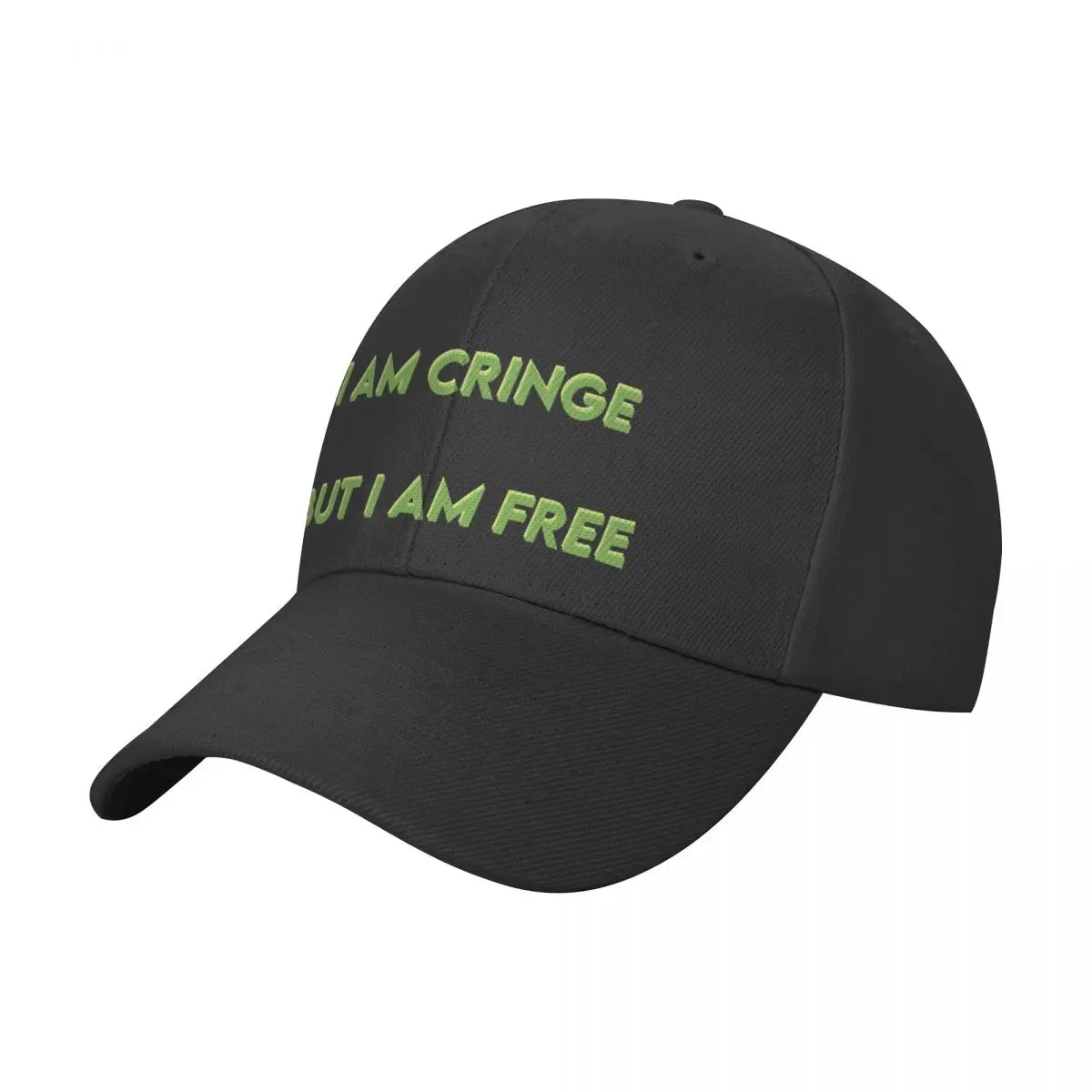 

i am cringe but i am free Baseball Cap Custom Cap hard hat Women's Beach Men's