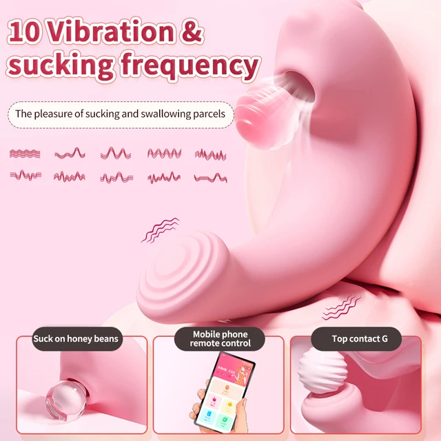 Vibromasseur point G à succion clitoridienne pour couples, 10 vitesses, contrôle sans fil, masseur vaginal, portable, vibrant, jouet sexuel adulte 2