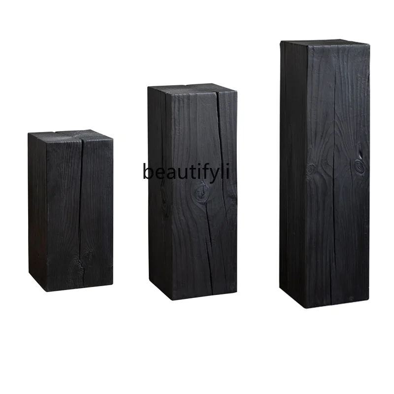Sili Wind Carbonized Wooden Pier Solid Wood Side Table Wooden Pile Stool Bedside Table Hotel Furniture Furnishing Articles
Sili Wind Carbonized Wooden Pier Solid Wood Side Table Wooden Pile Stool Bedside Table Hotel Furniture Furnishing Articles
