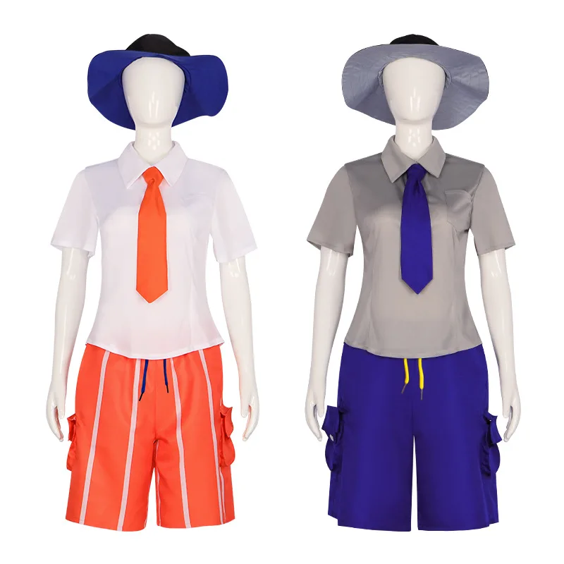 

Game Scarlet and Violet Naranja Uva Academy Cosplay Costume Hat Shirt Shorts Tie Socks Outfits Juliana Florian School Uniform