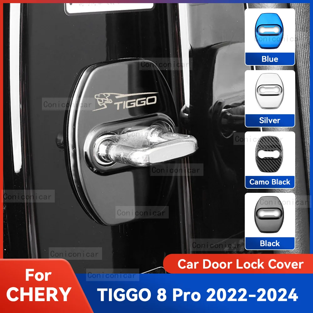 

Auto Car Door Lock Protect Cover Emblems Case Stainless Steel Decoration For CHERY TIGGO 8 PRO 2022-2024 Protection Accessories