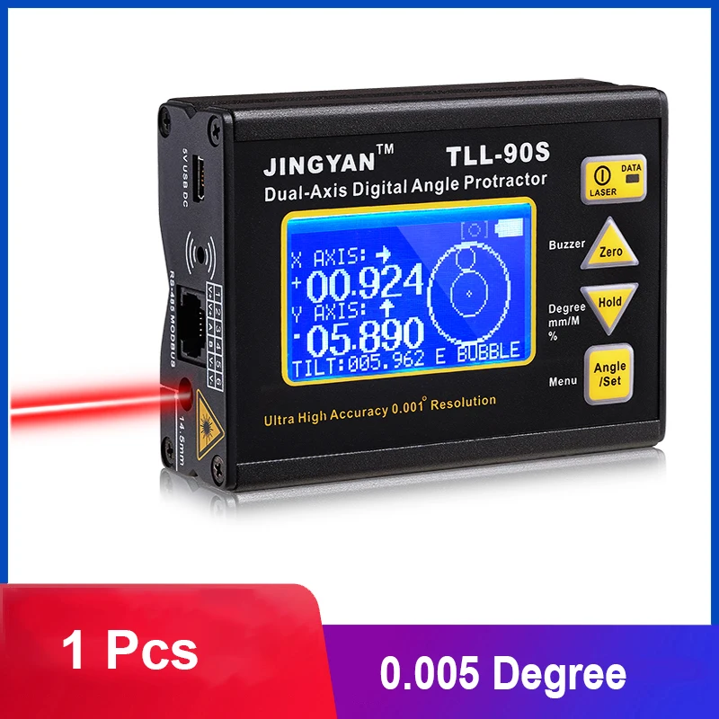 

TLL-90S Professional Laser Level High accuracy 0.005° Dual-axis Portable Digital Inclinometer With Laser Gyro LCD Display