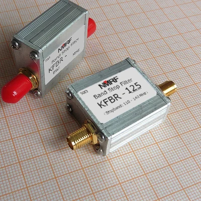 110~140MHz band-stop filter, cut out 125MHz aviation broadcast signal, SMA interface 
110~140MHz band-stop filter, cut out 125MHz aviation broadcast signal, SMA interface