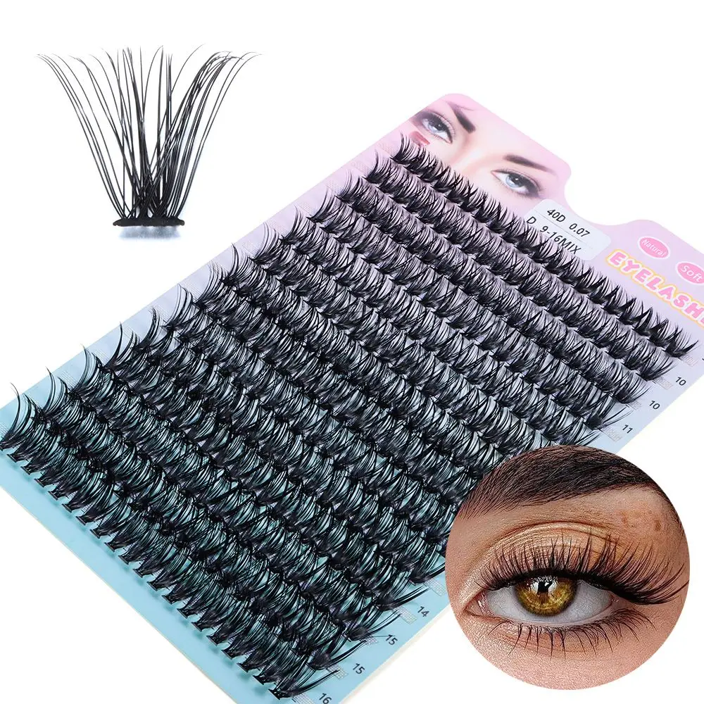 

9-16mm 280pcs Lash Clusters that Look Like Eyelash Extensions D Curl DIY Lash Extension 10D-40D Mix Individual Lashes Cluster