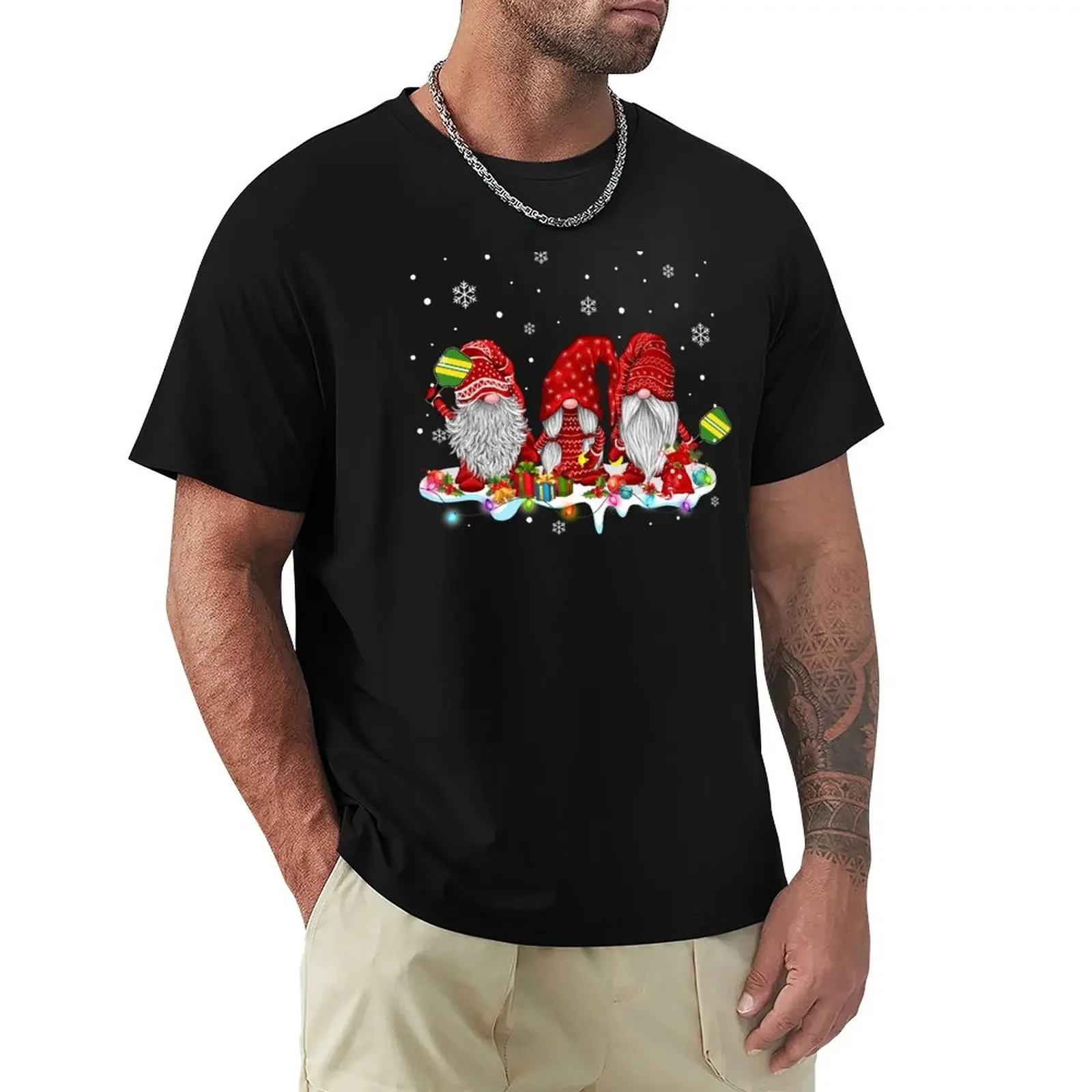 

Best Sport Gnomes Pickleball Christmas T Shirts Gnome Santa Themed Design T Shirt T-Shirt kawaii clothes funny t shirts for men