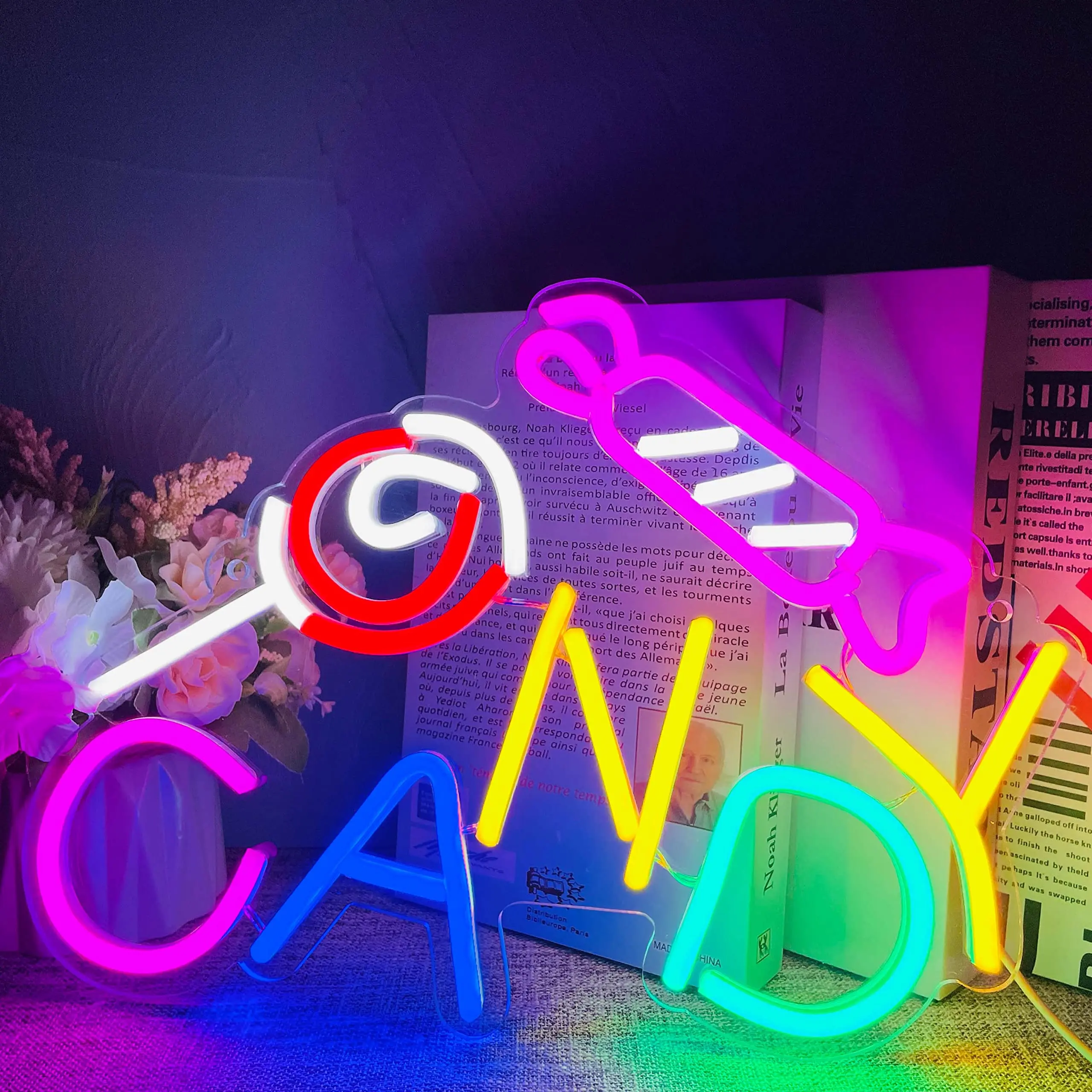 Candy Neon Sign for Candy Shop Wall Decor Business LED Sign Lollipop Neon Sign Business Light Halloween Home Wall Hanging Decor
Candy Neon Sign for Candy Shop Wall Decor Business LED Sign Lollipop Neon Sign Business Light Halloween Home Wall Hanging Decor