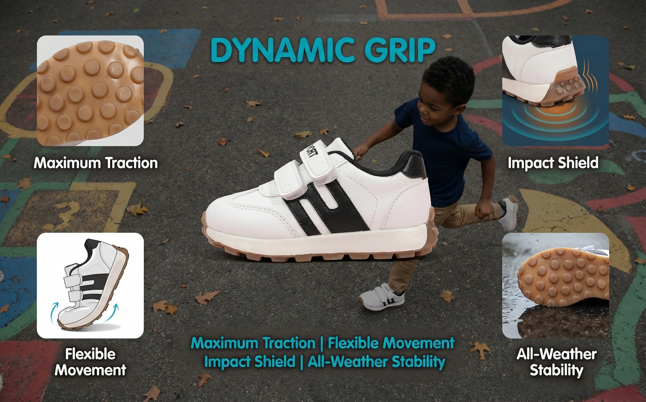 أحذية رياضية كلاسيكية للأطفال من COMFY KIDS مع شريط فيلكرو، نعل مطاطي ناعم مضاد للانزلاق، أحذية مشي للأطفال الصغار، أحذية رياضية بيضاء غير رسمية للأولاد والبنات أحذية رياضية كلاسيكية للأطفال من COMFY KIDS مع شريط فيلكرو، نعل مطاطي ناعم مضاد للانزلاق، أحذية مشي للأطفال الصغار، أحذية رياضية بيضاء غير رسمية للأولاد والبنات