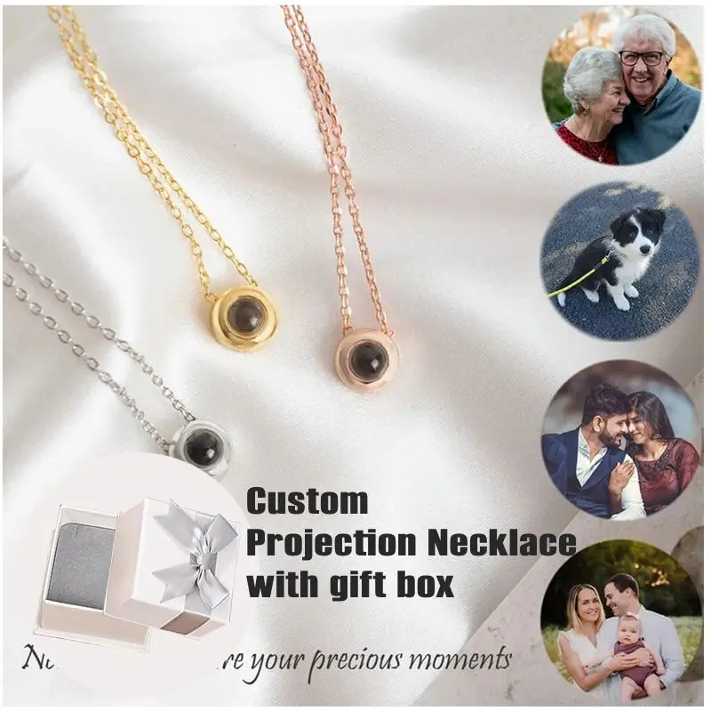 Personalized Photo Projection Necklace To Lover with Circle Shape Custom Projection Photo Anniversary Valentine's Day Gift
Personalized Photo Projection Necklace To Lover with Circle Shape Custom Projection Photo Anniversary Valentine's Day Gift