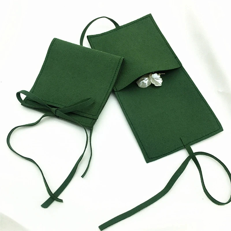 

Small Envelope Pouches White Microfiber Jewelry Packaging for Ring Bracelet Necklace Velvet Christmas Wedding Presents Gift Bag