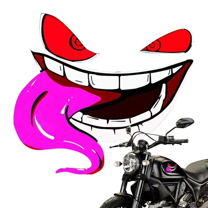 

Car sticker Demon Eye Sticker Reflective Smiling Demon Teeth Window Cling auto decal for motorcycle bike car sticker accessories