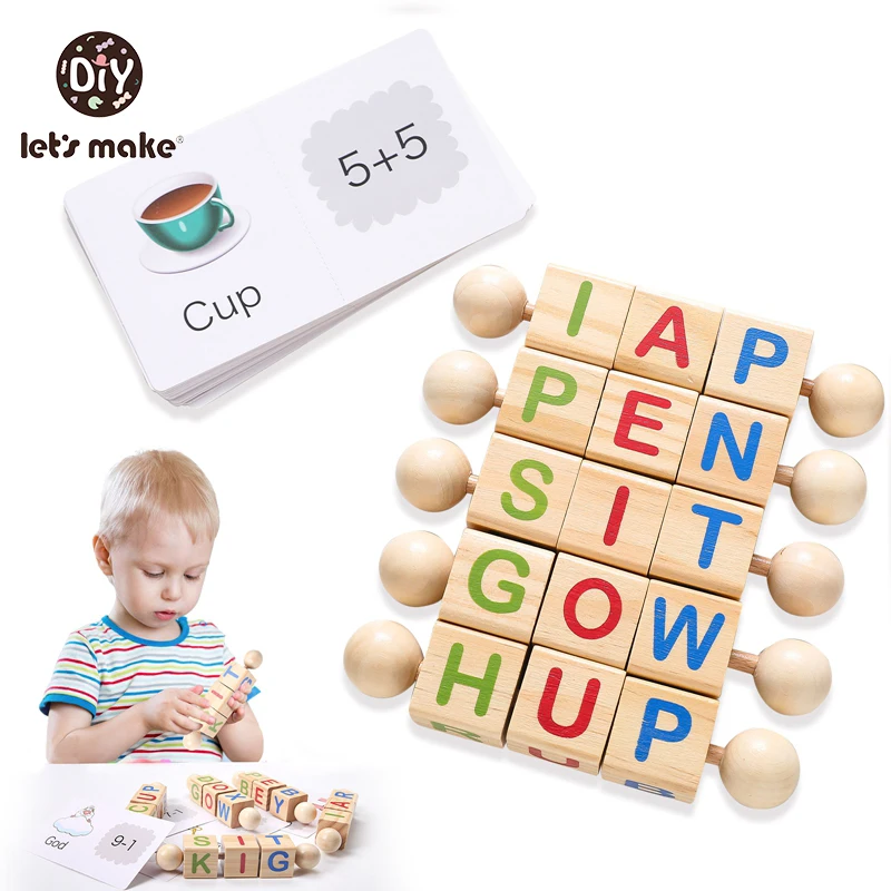 Let's Make Wooden Educational Toy Reading Blocks Rotating Letter Puzzle Sight Words Montessori Alphabet Learning Tool For Kids 
Let's Make Wooden Educational Toy Reading Blocks Rotating Letter Puzzle Sight Words Montessori Alphabet Learning Tool For Kids