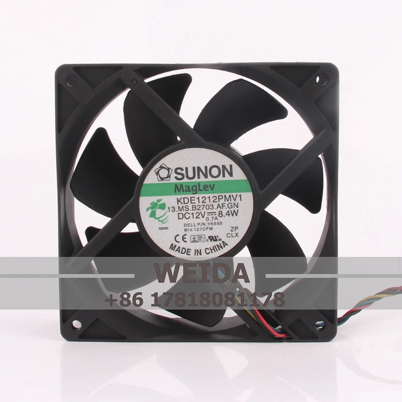 KDE1212PMV1 Cooling Fan for SUNON 24V48V DC12V 0.7A EC AC 120x120x38mm 12cm 12038 4-Pin PWM Temperature Controlled Industrial
KDE1212PMV1 Cooling Fan for SUNON 24V48V DC12V 0.7A EC AC 120x120x38mm 12cm 12038 4-Pin PWM Temperature Controlled Industrial