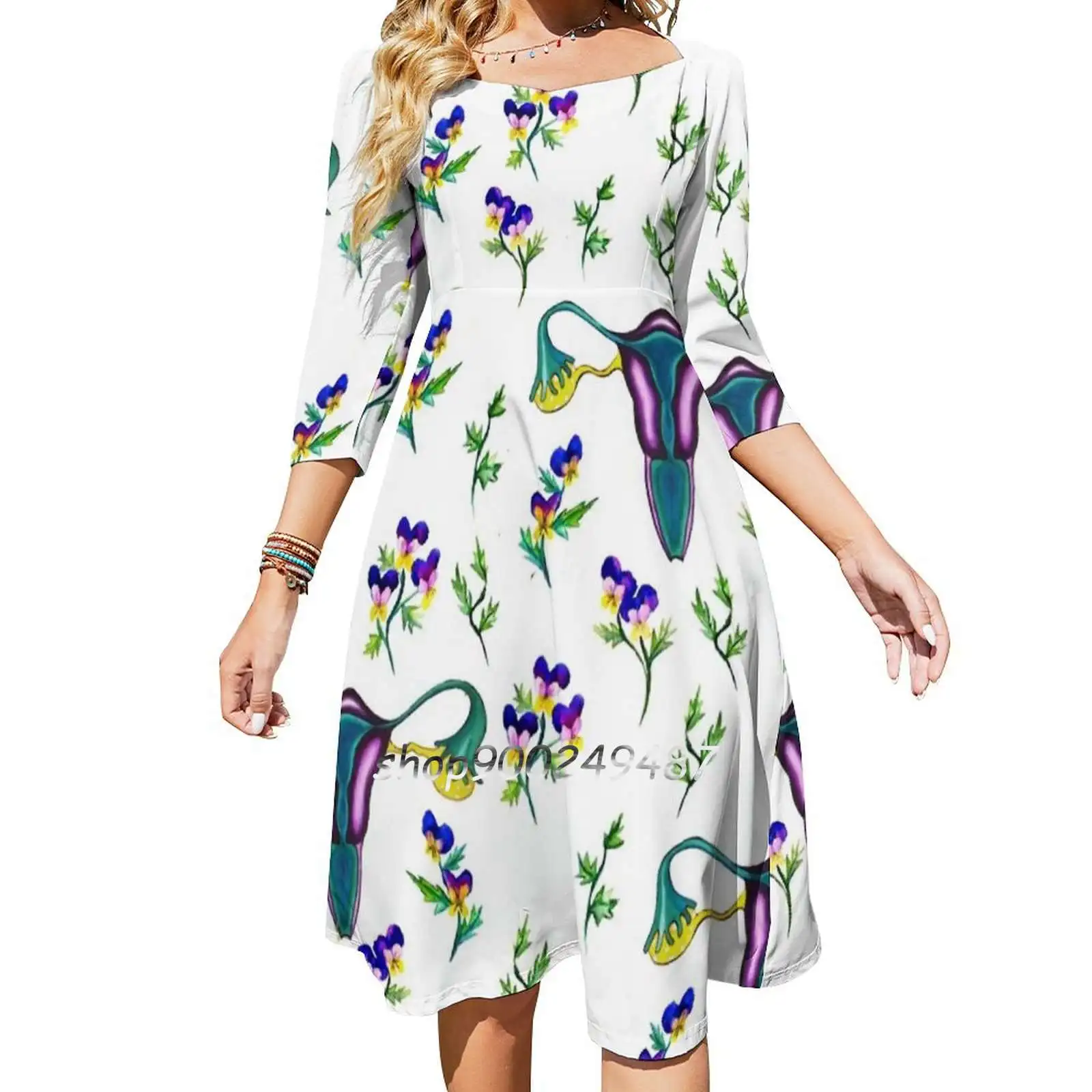 Purple Life Flare Dress Square Neck Dress Elegant Female Fashion Printed Dress Uterus Feminism Feminist Color Colorful
Purple Life Flare Dress Square Neck Dress Elegant Female Fashion Printed Dress Uterus Feminism Feminist Color Colorful
