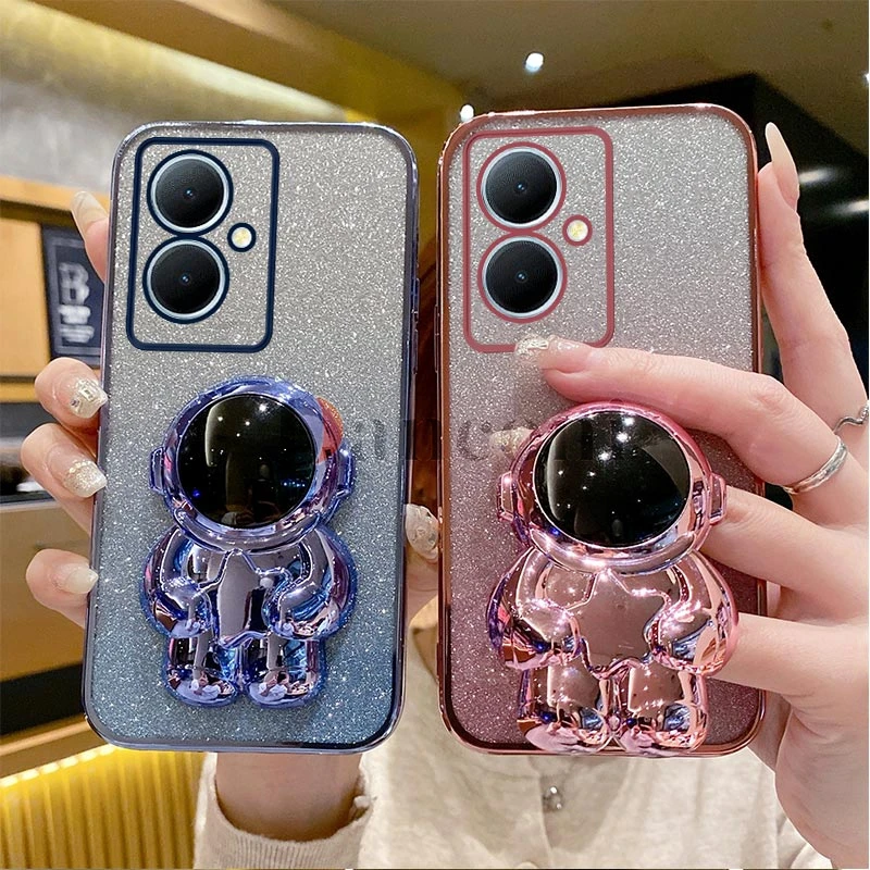 

Star Astronaut Creativity Plating Phone Holder Case For Vivo Y78 Plus Y50 Y85 Y76 Y95 Y200 Y77 Y35 Y73S Y32 Y100 Y93 Y30 Cover