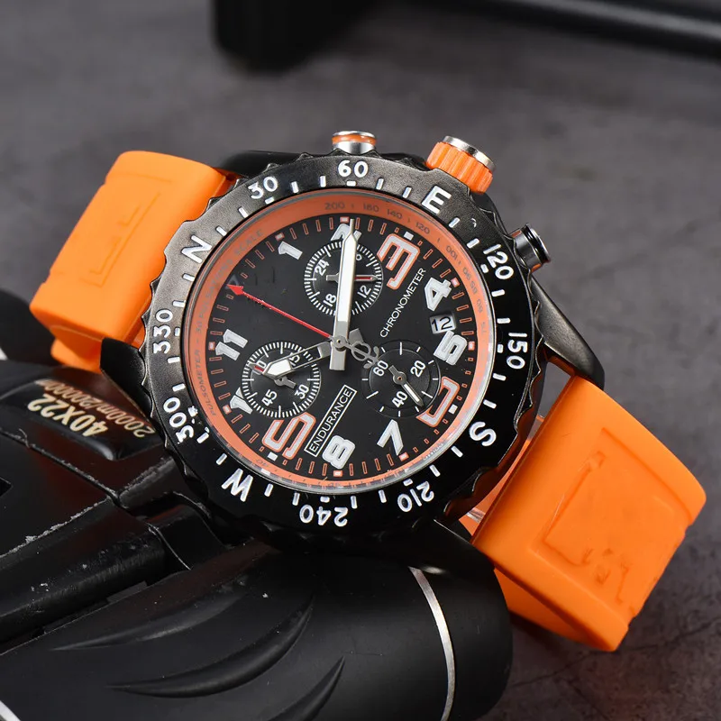 

Luxury designer watch montre endurance pro avenger mens watches high quality reloj 44mm rubber strap chronograph wristwatch rubb
