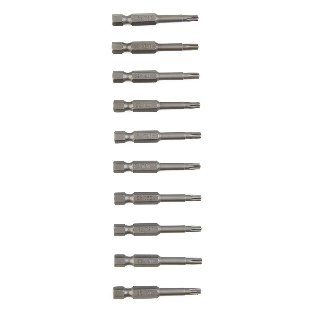 10pcs Torx T20 Screwdriver Bit 1/4 Inch Hex Shank 50mm Length Alloy Steel Magnetic Screwdriver Drill Bit Household Hand Tools
10pcs Torx T20 Screwdriver Bit 1/4 Inch Hex Shank 50mm Length Alloy Steel Magnetic Screwdriver Drill Bit Household Hand Tools