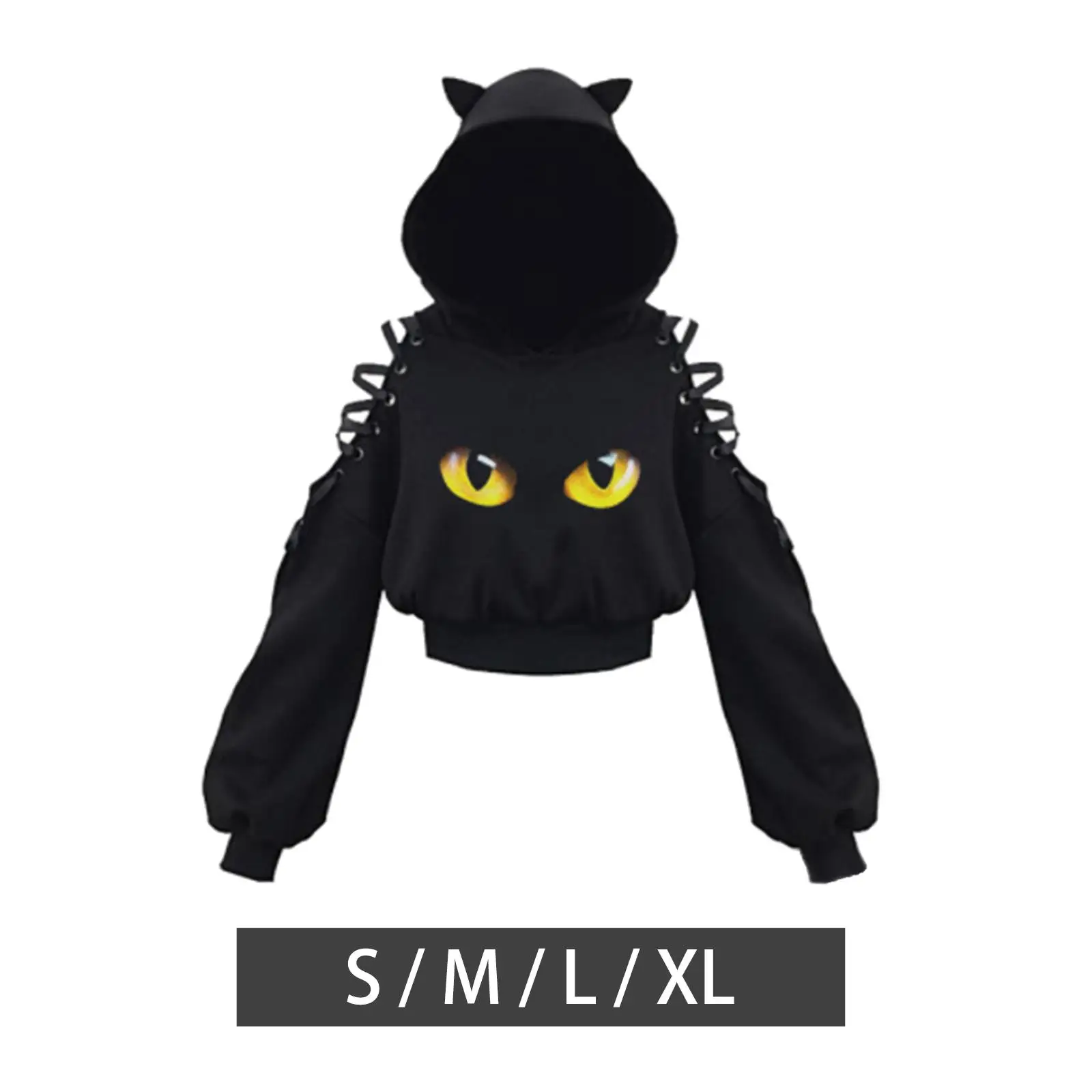 Cat Ear Hoodie Women Lace up Versatile Sweater Autumn Long Sleeve Pullover Hoodie Crop Top for Girls Ladies Adults Party
Cat Ear Hoodie Women Lace up Versatile Sweater Autumn Long Sleeve Pullover Hoodie Crop Top for Girls Ladies Adults Party