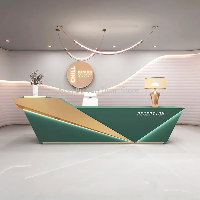 Company Reception Desk Simple Modern Beauty Clothing Store European Cashier High-end Customization Escritorios Salon Furniture
Company Reception Desk Simple Modern Beauty Clothing Store European Cashier High-end Customization Escritorios Salon Furniture