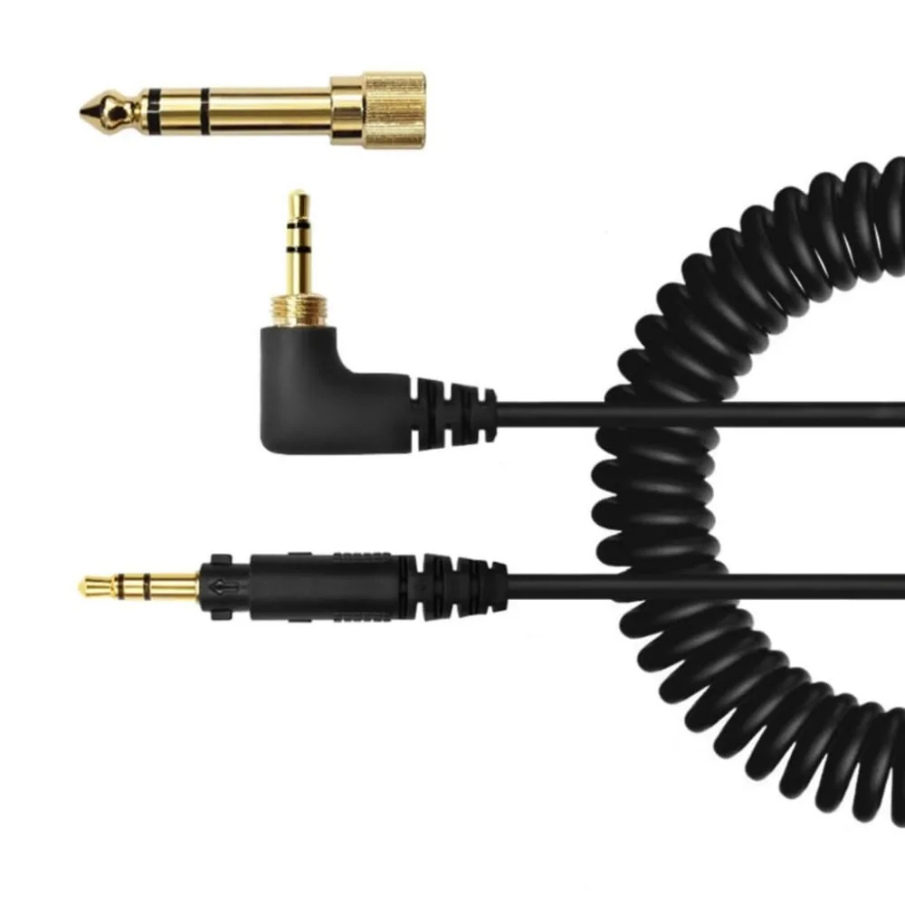 Replacement Spring Coiled 6.35mm Cable Extension Cord For Technics Panasonic EAH-DJ1200 Headphones Replacement Spring Coiled 6.35mm Cable Extension Cord For Technics Panasonic EAH-DJ1200 Headphones