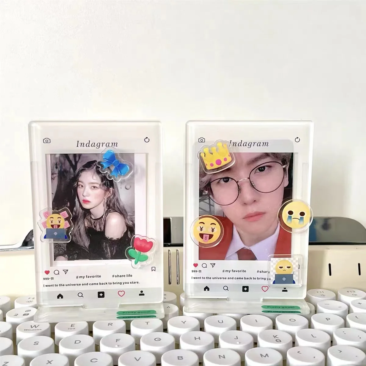 Kawaii ins emotional 3 Inch acrylic photo frame Photocard Holder Kpop Idol Display Holder Star Card Frame Protective Case
Kawaii ins emotional 3 Inch acrylic photo frame Photocard Holder Kpop Idol Display Holder Star Card Frame Protective Case