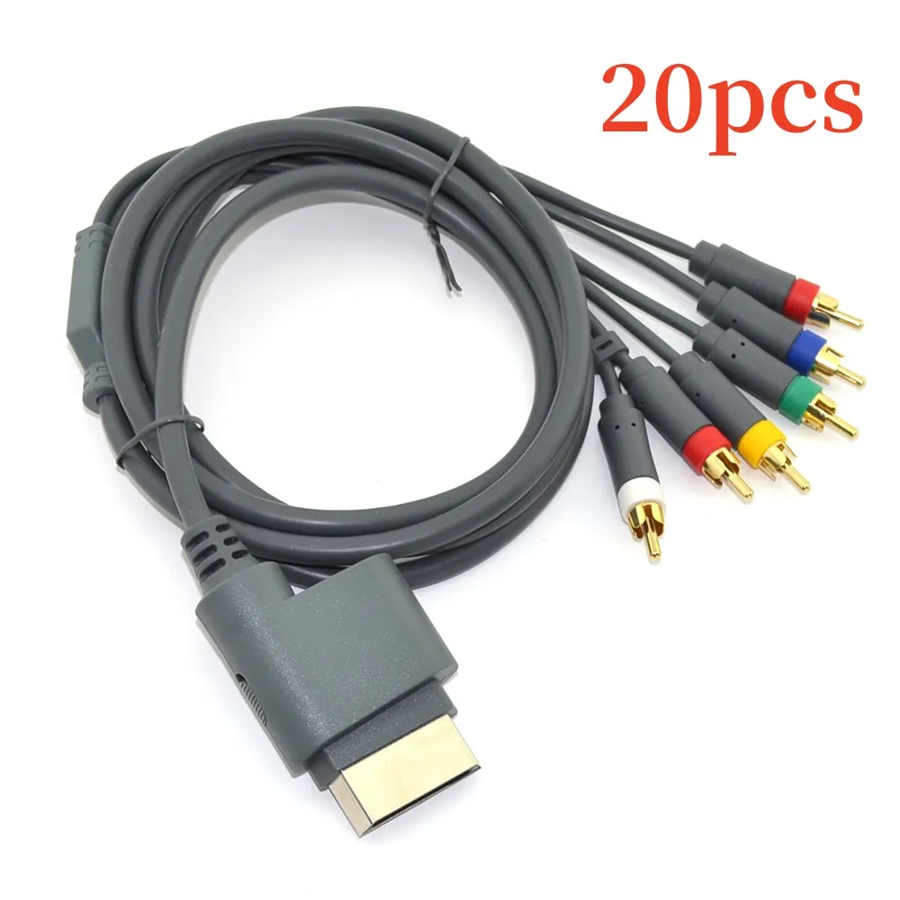 

20pcs 1.8m HDTV Component Composite Cord AV Audio Video Cable for Microsoft Xbox 360 for XBOX360 Console 6RCA