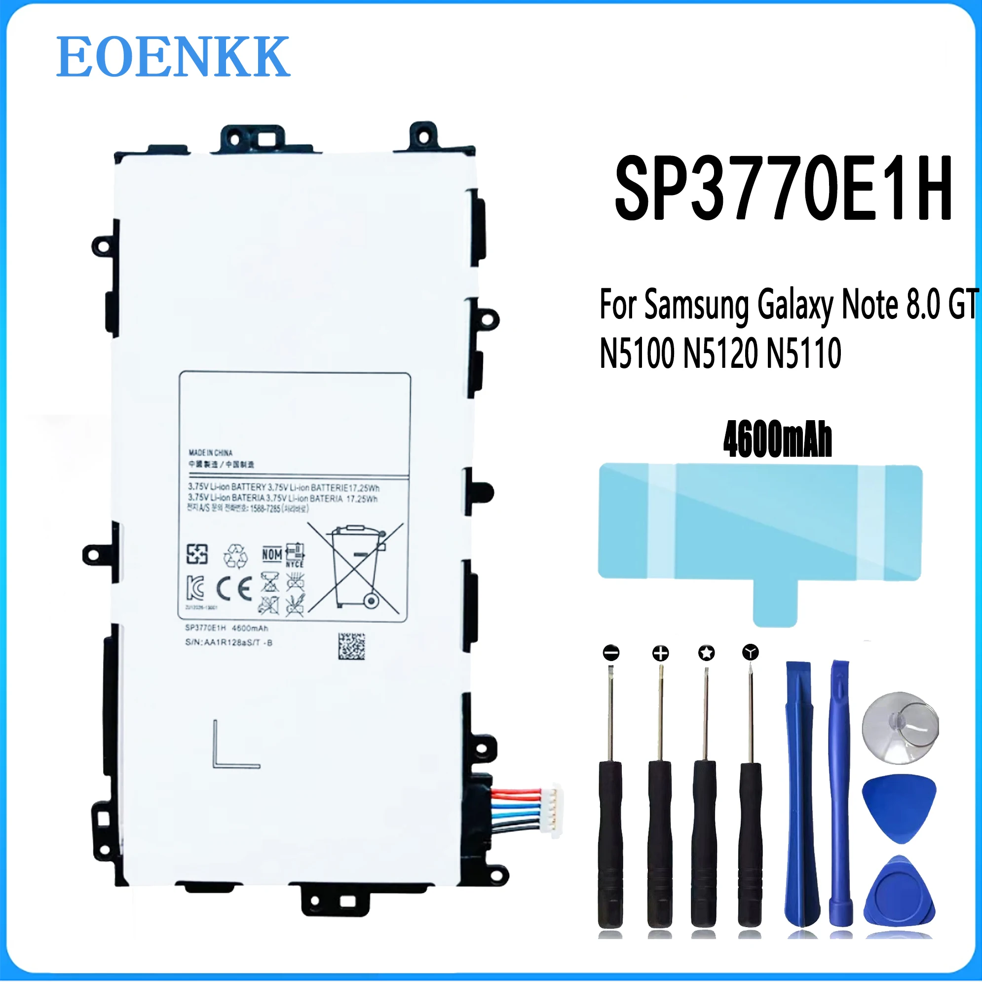 

SP3770E1H Battery For Samsung Galaxy Note 8.0 GT N5100 N5120 N5110 high capacity Capacity Tablet Batteries Bateria