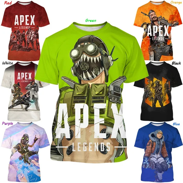 Новая футболка APEX Game с 3d принтом, Летние Стильные повседневные крутые уличные Топы в стиле хип-хоп с коротким рукавом
Новая футболка APEX Game с 3d принтом, Летние Стильные повседневные крутые уличные Топы в стиле хип-хоп с коротким рукавом