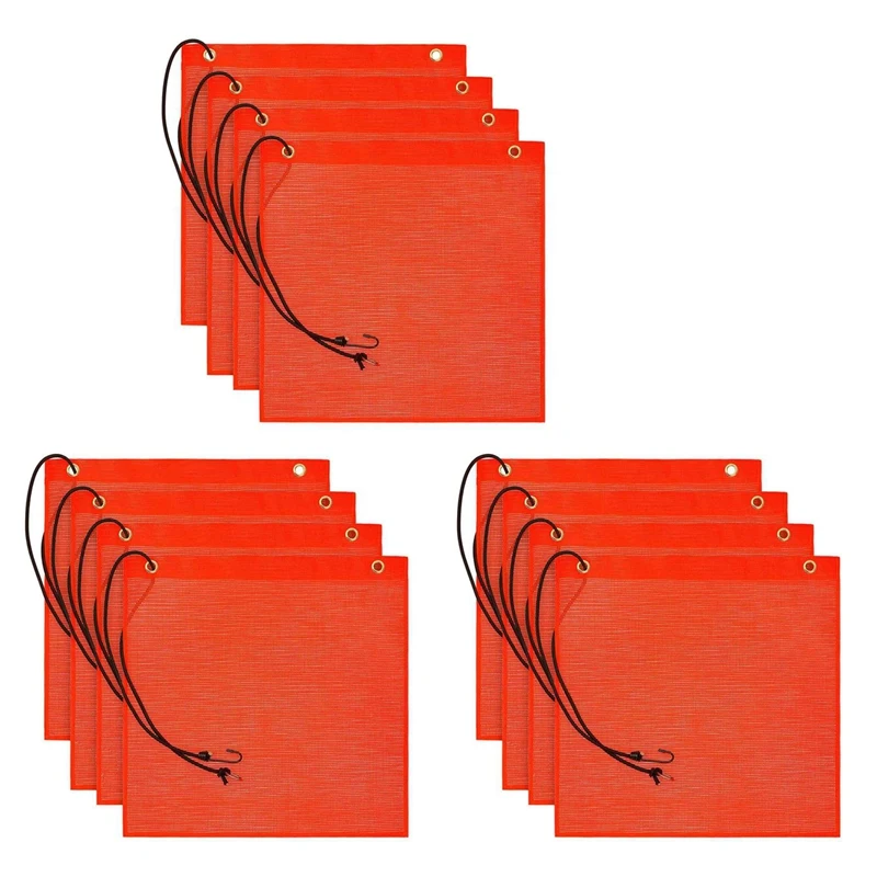 12Pc 18X18 Inch Mesh Safety Flags Orange Warning Flag Bungee Safety Flag Good Visibility Weatherproof Flag With Grommets
12Pc 18X18 Inch Mesh Safety Flags Orange Warning Flag Bungee Safety Flag Good Visibility Weatherproof Flag With Grommets