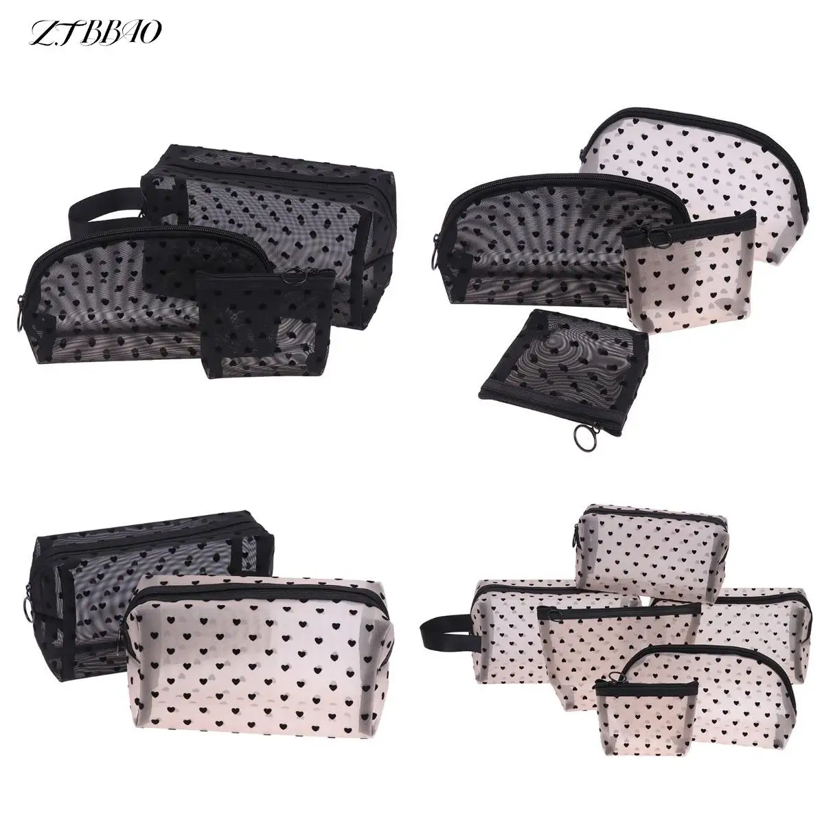 1PCS Mesh Cosmetic Makeup Bags Case Holder Cute Transparent Zipper Black Heart Printed Pencil Pen Case Pouch Convenient To Carry
1PCS Mesh Cosmetic Makeup Bags Case Holder Cute Transparent Zipper Black Heart Printed Pencil Pen Case Pouch Convenient To Carry
