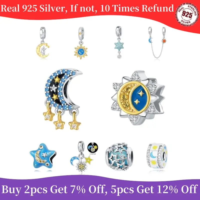 100% Real 925 Sterling Silver Sun Moon Star Chain Skeleton Charms Beads Fit Original Pandora Bracelets Bangles Jewelry Gifts
100% Real 925 Sterling Silver Sun Moon Star Chain Skeleton Charms Beads Fit Original Pandora Bracelets Bangles Jewelry Gifts