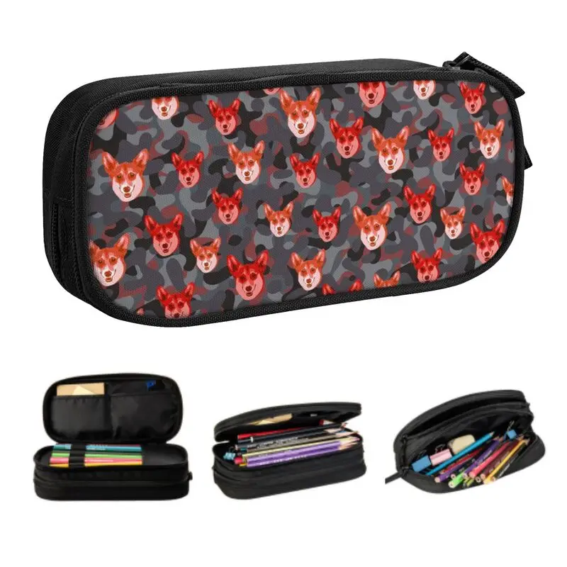 Cute Smiling Corgi Face And Camo Pattern Pencil Case for Girls Boys Custom Large Capacity Pen Bag Box School Accessories
Cute Smiling Corgi Face And Camo Pattern Pencil Case for Girls Boys Custom Large Capacity Pen Bag Box School Accessories