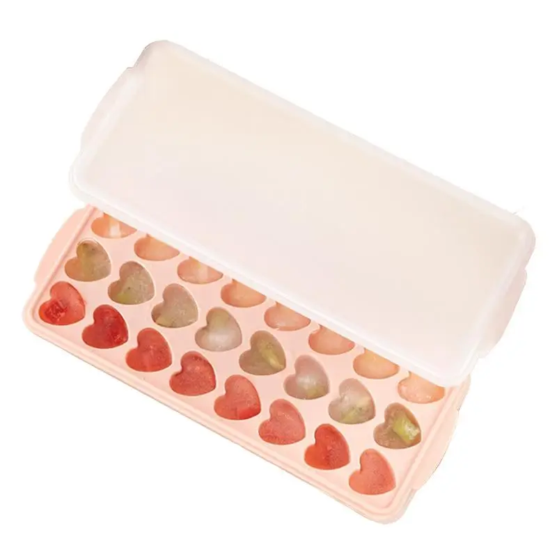 24 Grids Ice Trays Silicone Ice Molds with LidIce Cube Tray Heart Ice Cube Tray Reusable Ice Making Box for Whiskey kitchen tool
24 Grids Ice Trays Silicone Ice Molds with LidIce Cube Tray Heart Ice Cube Tray Reusable Ice Making Box for Whiskey kitchen tool