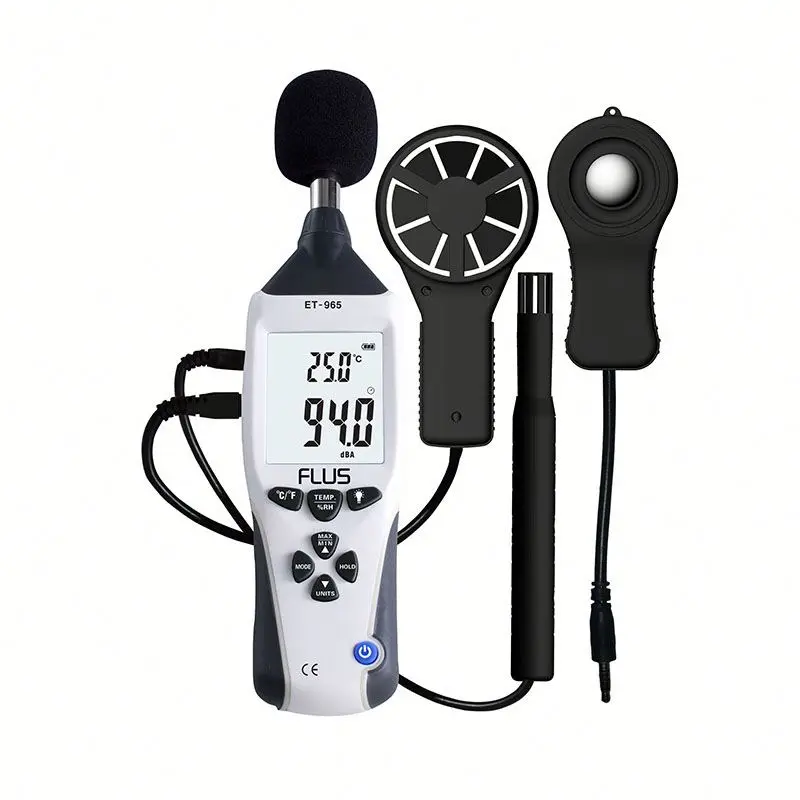 Auto-Range MultiFunctional 5 in 1 Environmental meter Tester Digital Multimeter of SoundLevel Lux Luminometer Humidity Meter
Auto-Range MultiFunctional 5 in 1 Environmental meter Tester Digital Multimeter of SoundLevel Lux Luminometer Humidity Meter