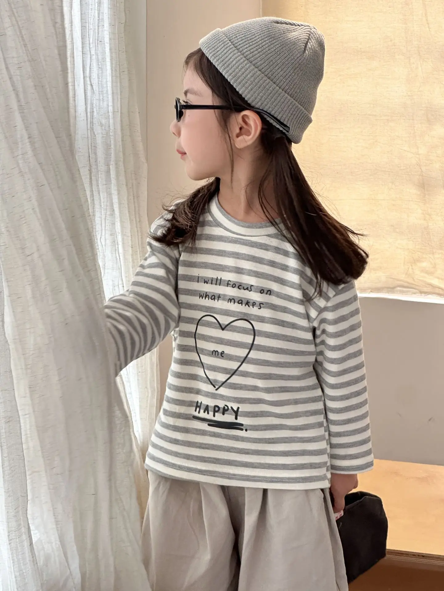 2025 Autumn New Children Long Sleeve T Shirts Cotton Girls Loose Striped Bottoming Shirt Boys Versatile Casual Tops Kids Clothes 37 S67a8e3a34b3f450b8e52c8d22ab2ec42Q