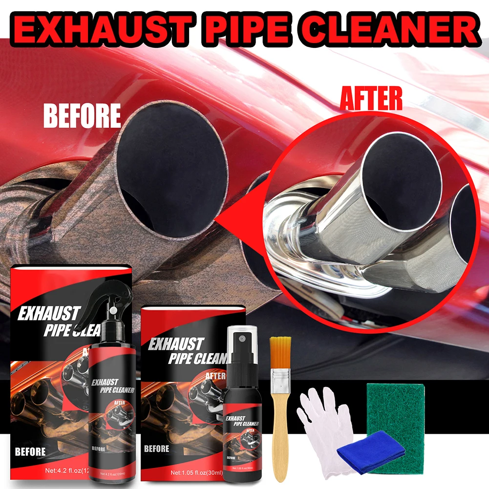 30ML Car Motorcycle Exhaust Pipe Rust Remover Exhaust Pipe Cleaner Agent with Rubber Gloves Brush Auto Maintenance Tool Set
30ML Car Motorcycle Exhaust Pipe Rust Remover Exhaust Pipe Cleaner Agent with Rubber Gloves Brush Auto Maintenance Tool Set