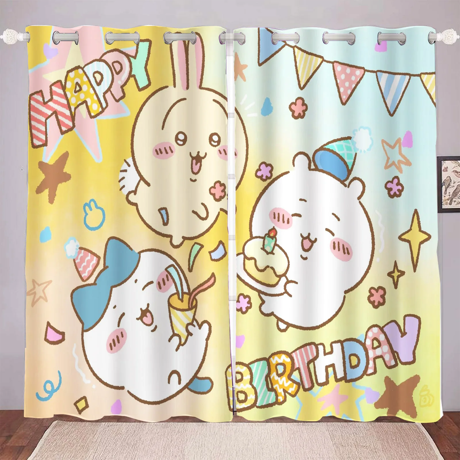 MINISO Chikawa Living Room Blackout Cartoon Curtains, Animated Curtains, Customisable Home Nursery, Window Treatments
MINISO Chikawa Living Room Blackout Cartoon Curtains, Animated Curtains, Customisable Home Nursery, Window Treatments