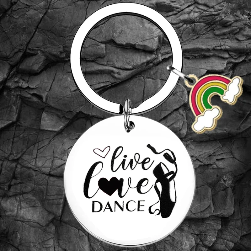 

Dance lover gift Keychain dancing girls inspirational Gifts Key Rings daughter sister best friend birthday Gifts