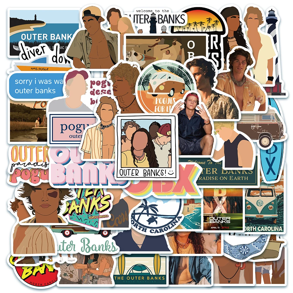 10/50Pcs Outer Bank TV Show Stickers Vinyl Waterproof Laptop Luggage Skateboard Guitar Motorcycle Cars Graffiti Stickers Decals
10/50Pcs Outer Bank TV Show Stickers Vinyl Waterproof Laptop Luggage Skateboard Guitar Motorcycle Cars Graffiti Stickers Decals