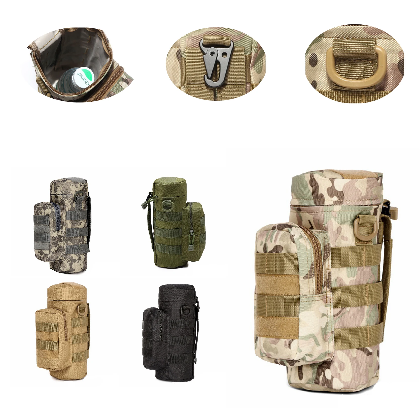 Tactical Molle Nylon Water Bottle Bag Military Water Bottle Equipped with Stand and Strap, Suitable for 32oz Hiking and Fishing
Tactical Molle Nylon Water Bottle Bag Military Water Bottle Equipped with Stand and Strap, Suitable for 32oz Hiking and Fishing