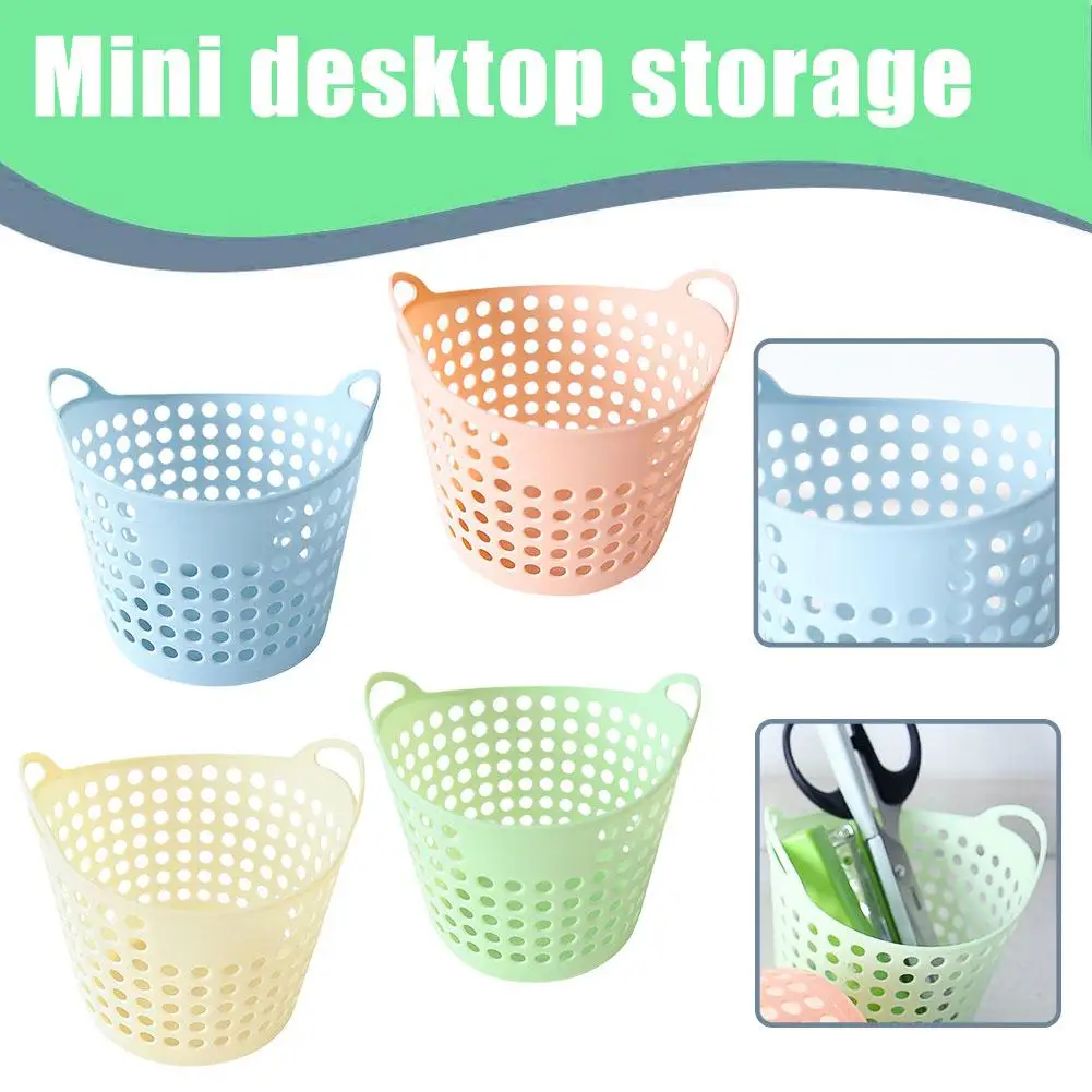 Mini Desktop Storage Basket Creativity Fashion Hollow Table Plastic Organizer Pen Trash Box Basket Basket Sundries Containe T4H4
Mini Desktop Storage Basket Creativity Fashion Hollow Table Plastic Organizer Pen Trash Box Basket Basket Sundries Containe T4H4