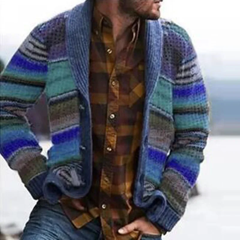 Men's Fashion Striped Color Matching Sweater Single Breasted Spring Autumn Stripe Cardigan 2023 New Male Casual Clothing Sweater
Men's Fashion Striped Color Matching Sweater Single Breasted Spring Autumn Stripe Cardigan 2023 New Male Casual Clothing Sweater