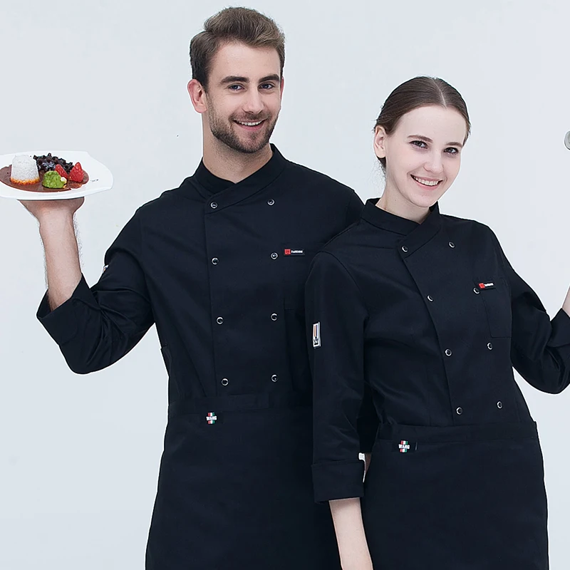 chef coat men's long-sleeved short-sleeved chef clothes hotel restaurant work clothes kitchen baker clothes chef uniform
chef coat men's long-sleeved short-sleeved chef clothes hotel restaurant work clothes kitchen baker clothes chef uniform