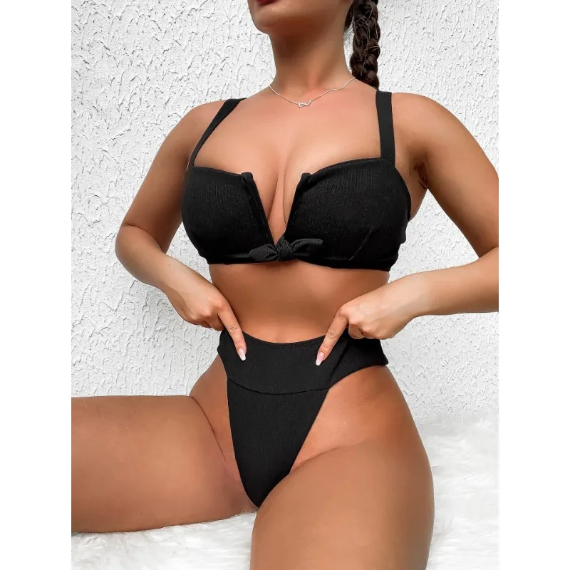 Женский купальник в европейском и американском стиле, женский купальник из двух частей, бикини в стиле пэчворк