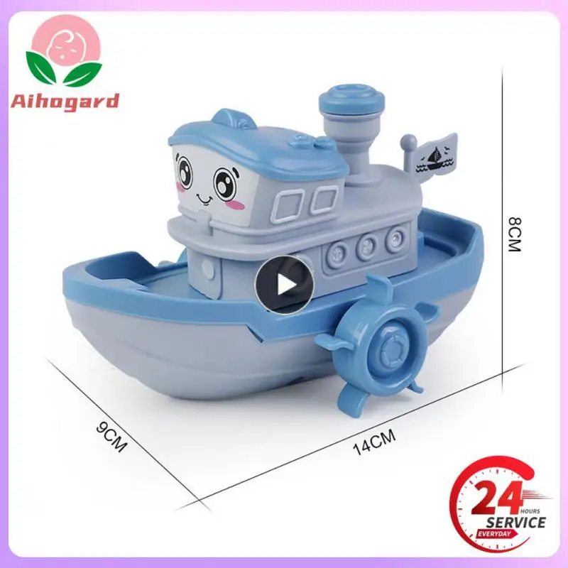 

Baby Bath Toys Cute Cartoon Ship Boat Clockwork Toy Wind Up Toy Kids Water Toys Swimming Beach Game for Children Gifts Boys Toys