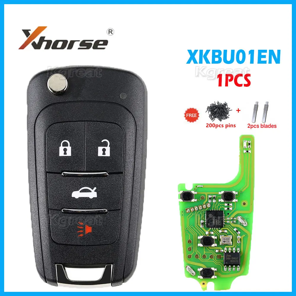 1pcs Xhorse XKBU01EN Wire Universal Remote Key for Buick Flip 4 Buttons Car Remote Key for VVDI Key Tool Car Key with Key Blades
1pcs Xhorse XKBU01EN Wire Universal Remote Key for Buick Flip 4 Buttons Car Remote Key for VVDI Key Tool Car Key with Key Blades