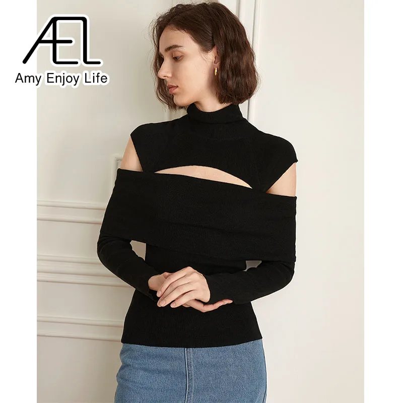 AEL Lady Fashion Elegant Original Hollow out Sweater 2023 Autumn/Winter New Sexy Knitted Woman Top
AEL Lady Fashion Elegant Original Hollow out Sweater 2023 Autumn/Winter New Sexy Knitted Woman Top