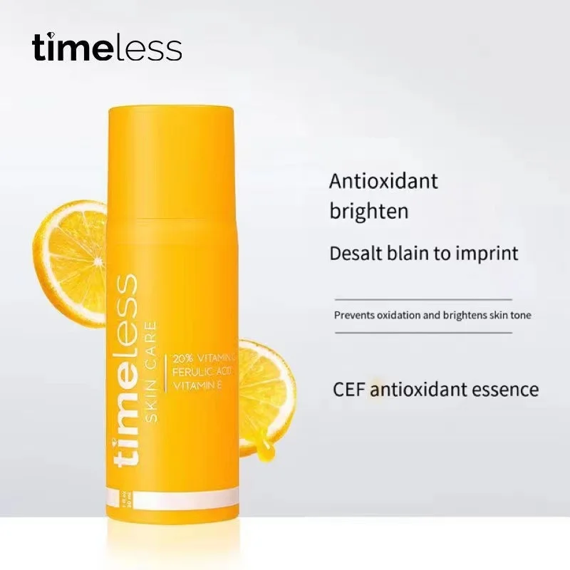 

Timeless VC Anti Oxygen Essence Anti Wrinkles Anti-Aging Brighten And Tighten Fade Acne Marks Vitamin E Skin Whitening 30ml