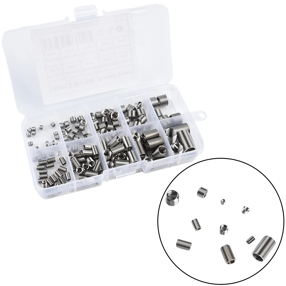 150pcs Thread Rts 304 Stainless Steel Helicoil M3 M5 M6 M8 Thread Repair Kit Car Repair Tools M6*1*1.5D(10PCS), 0.7*1.5D(20PCS)
150pcs Thread Rts 304 Stainless Steel Helicoil M3 M5 M6 M8 Thread Repair Kit Car Repair Tools M6*1*1.5D(10PCS), 0.7*1.5D(20PCS)